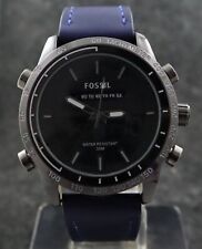 Fossil Men Tachymeter Black Dial Quartz Leather Band All Working Wristwatch, used for sale  Shipping to South Africa