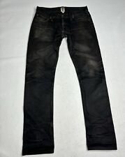 Jeans Tellason masculino preto selvedge tamanho 33 X 34 botão mosca comprar usado  Enviando para Brazil