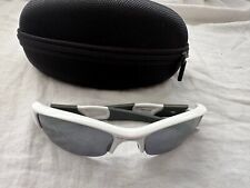 Óculos de sol Oakley Flak Jacket 03-882 armação branca brilhante lentes irídio + cofre comprar usado  Enviando para Brazil