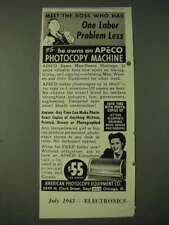 1943 APECO American Photocopy Equipment Co. Photocopy machine Ad for sale  Shipping to South Africa