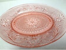 Usado, Tiara vintage rosa sanduíche vidro oval prato de almoço 8,5" x7" comprar usado  Enviando para Brazil