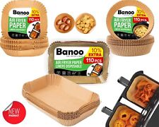 110 forros de papel Banoo Air Fryer descartáveis antiaderentes acessórios de pergaminho comprar usado  Enviando para Brazil