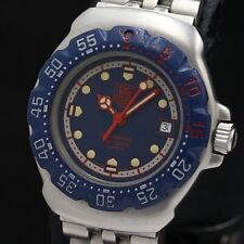 Usado, Relógio de quartzo feminino TAG HEUER WA1410 Formula 1 azul data aço comprar usado  Enviando para Brazil