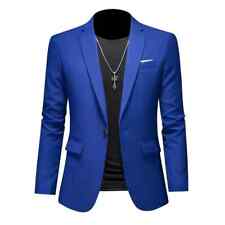  Business Slim Fit Single Buttons Suits Jacket Men Wedding Groom Blazer, used for sale  Shipping to South Africa