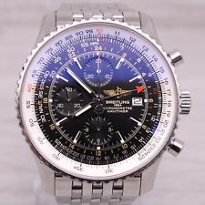 Breitling Navitimer GMT relógio cronógrafo automático masculino 46mm aço A24322 comprar usado  Enviando para Brazil