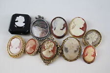 Costume cameo brooches for sale  LEEDS