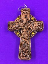 St Patrick Celtic Cross, Resina Enfeite De Árvore. 3 1/4" de altura 2 Lados, Cor De Cobre comprar usado  Enviando para Brazil