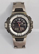 Usado, Raro relógio Casio Protrek PRT-700 2335 masculino sensor duplo titânio 55mm comprar usado  Enviando para Brazil