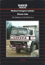 Folleto de camión - Iveco - cabinas de chasis de transporte medio - 1981 (T2966) segunda mano  Embacar hacia Argentina