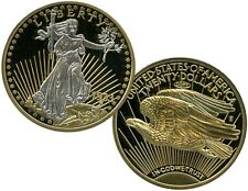 1933 GOLD DOUBLE EAGLE PLATINUM-ACCENTED MEDAL COIN PROOF LUCKY MONEY $99.95 for sale  Brooklyn