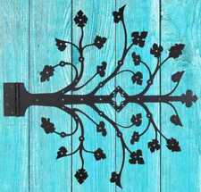Bisagras de hierro forjado para puertas y puertas acabado negro bisagras hechas a mano para decoración al aire libre, usado segunda mano  Embacar hacia Argentina