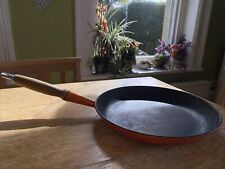 LE CREUSET Vintage 29cm Volcanic Orange Cast Iron Frying Pan  for sale  Shipping to South Africa