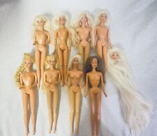 Lote de 8 muñecas Barbie y cabeza de sirena cabello joya era de 1990 -desnuda- para como nuevo o juego segunda mano  Embacar hacia Argentina