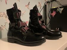 fly black patent boots for sale  GRANTHAM