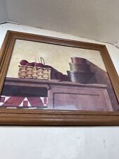 basket print framed country for sale  Groton