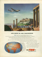Air Path to the Parthenon TWA Trans World Airlines Constellation anúncio 1946 NY comprar usado  Enviando para Brazil