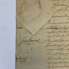 JOHN HANCOCK MILITARY APPOINTMENT SIGNED / 1787 for sale  Shipping to South Africa