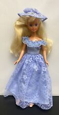 1987 Boneca Barbie capitão cabelo loiro 10” casamento romântico azul vestido e chapéu roupa comprar usado  Enviando para Brazil