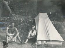 Barraca clássica vintage acampamento aventura ambiente ao ar livre pessoas meados do século #094, usado comprar usado  Enviando para Brazil