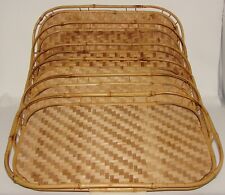 vintage bamboo set 6 trays for sale  O Fallon