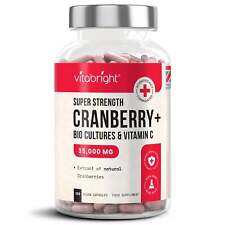 Usado, Cápsulas De Cranberry, 35,000mg, 150 cápsulas, com Bio culturas E Vitamina C comprar usado  Enviando para Brazil