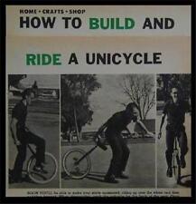 Used, UNICYCLE HowTo Build PLANS from junk bike + Riding INFO for sale  Shipping to South Africa