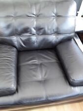 Black leather armchair for sale  WARRINGTON