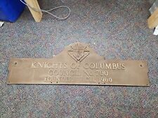 Knights columbus brass for sale  Troy Mills
