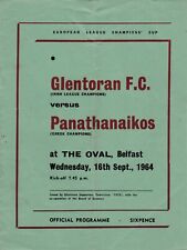 Glentoran panathinaikos 1964 for sale  NEWTOWNABBEY