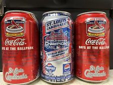 Lote de 3 latas 2005 Busch Coca Cola Pepsi St. Louis Cardinals 2006 Series Champions, usado comprar usado  Enviando para Brazil