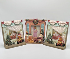 Lote de 3 mini molduras decorativas de resina para decoração de Natal, foto de 2x3 pol. comprar usado  Enviando para Brazil