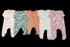 Usado, Lote de pijama bebê menina 3 meses 3-6 meses algodão Carter's com zíper pés dorminhoco comprar usado  Enviando para Brazil