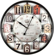 20 Inch Wall Clock Silent Non-Ticking Retro Industrial Distressed Metal Clock for sale  Shipping to South Africa
