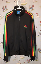 🌴 Adidas Firebird Men's XL Rasta Tracksuit Jacket Track Top Zip Up Jamaica Jah for sale  Shipping to South Africa