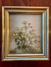 Stereographic Oil Painting of Flowers on Layered Glass Signed Edmond J Nogar, used for sale  Shipping to South Africa