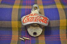 Vintage COCA COLA Silver with Red Printing Metal Wall Mount Bottle Opener-Taiwan d'occasion  Expédié en France