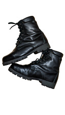 Men's black leather military skinhead boots with tractor sole, US size 10.5 for sale  Shipping to South Africa