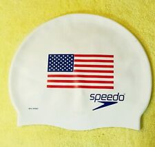 Boné de natação Speedo EUA bandeira látex gráfico adulto branco  comprar usado  Enviando para Brazil