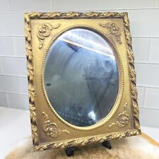 Espejo dorado dorado de colección enmarcado estilo francés espejo de vidrio decoración de pared segunda mano  Embacar hacia Argentina