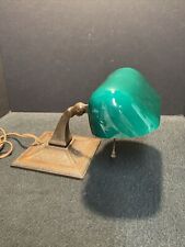 Original Emeralite Type Bronzed Iron & Cased Glass Banker’s/ Desk Lamp for sale  Shipping to South Africa