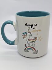 Caneca de café Love Your Mug "always be a unicorn" arco-íris ouro turquesa 16 oz  comprar usado  Enviando para Brazil