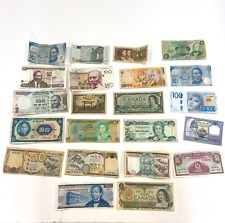 Billete de papel moneda mundo extranjero circulado lote mixto de 22 segunda mano  Embacar hacia Argentina