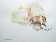dog animal watercolor artwork handmade original for sale dog animal watercolor artwork handmade original for sale Shipping to Canada