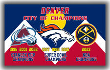 Bandeira Denver City Of Champions 90x150cm 3x5 pés Avalanche Broncos pepitas banner comprar usado  Enviando para Brazil