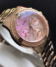 Relógio designer feminino genuíno Guess Confetti ouro rosa W0774L3 data rosa cristal comprar usado  Enviando para Brazil