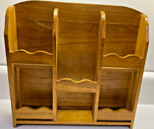 Vintage Wood multi shelf pocket organizer display wall mount for sale  Shipping to South Africa