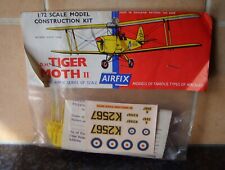 Airfix 1/72 scale DH Tiger Moth II. Rare vintage 1957 type 2 blue stripe header for sale  PETERBOROUGH