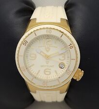 Relógio analógico feminino Swiss Legend Netuno tom dourado mostrador creme pulseira de silicone I6 comprar usado  Enviando para Brazil