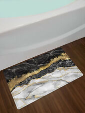 Tapete de banho preto e branco mármore dourado para tapete de banheiro tapete de banho capacho 24x16 polegadas comprar usado  Enviando para Brazil