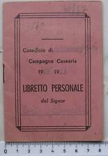 Libretto personale azienda usato  Italia